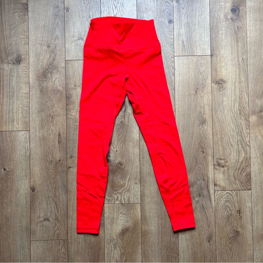 Heynuts high waist soft bright red leggings size S